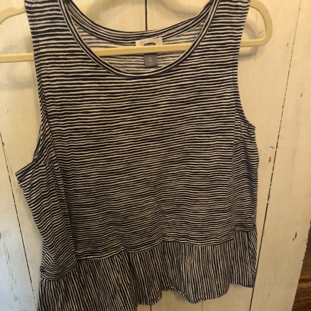striped peplum top